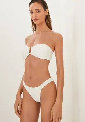 Vix Swimwear Jill Square Bandeau Bikini Off White Outlet