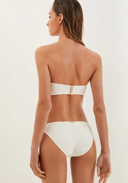 Vix Swimwear Jill Square Bandeau Bikini Off White Outlet