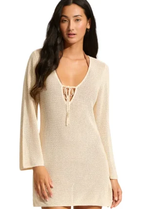 Seafolly Knit Cover Up Natural Clearance