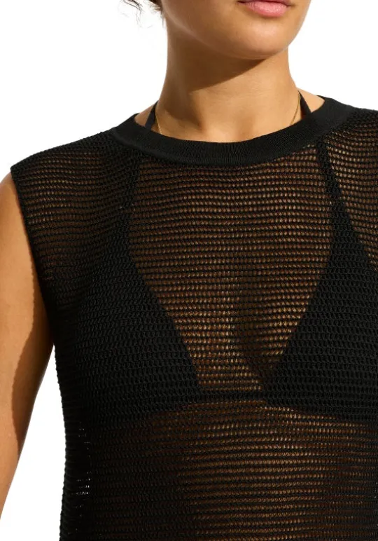 Seafolly Knit Maxi Dress Black Fashion