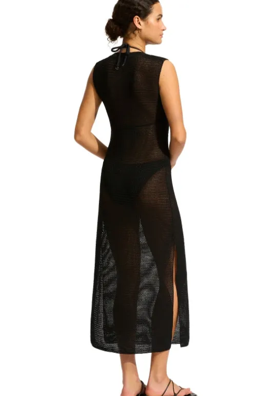 Seafolly Knit Maxi Dress Black Fashion