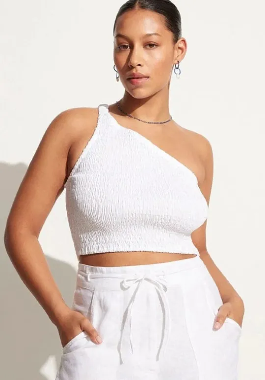Faithfull The Brand Le Monoa One Shoulder Top White Fashion