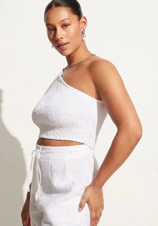 Faithfull The Brand Le Monoa One Shoulder Top White Fashion