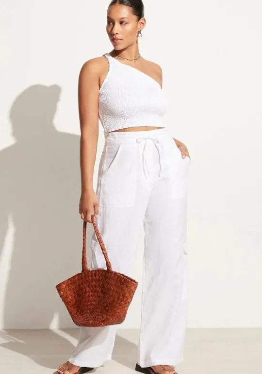 Faithfull The Brand Le Monoa One Shoulder Top White Fashion
