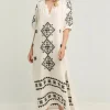 Greek Archaic Kori Lefkada Belted Midi Dress Natural Hot
