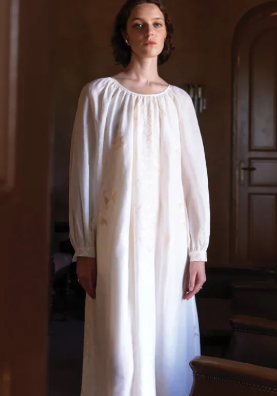 Greek Archaic Kori Lefkada Scoop Neck Midi Dress White White/Gold Clearance