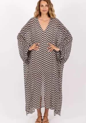 Sundress Louli Kaftan Black Stripe Outlet