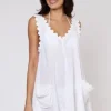 Juliet Dunn Low Back Dress White New