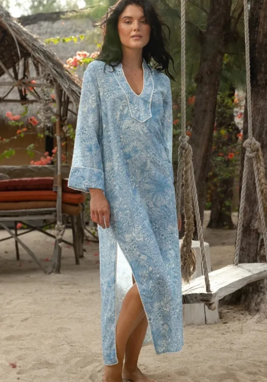 Miss June Lulu Kaftan Blue Discount