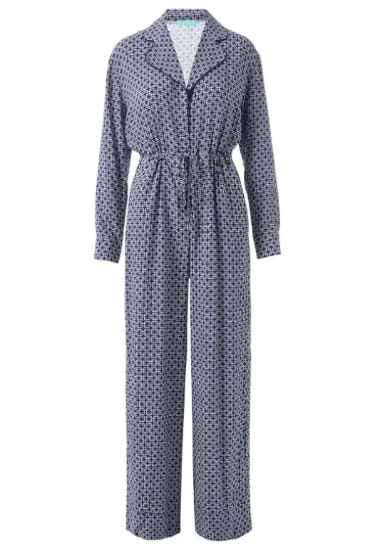 Melissa Odabash Lynn Jumpsuit Links Navy Clearance