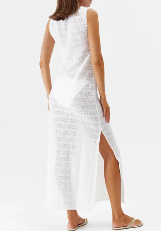 Melissa Odabash Maddie Crochet Beach Dress White Discount