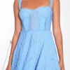 Charo Ruiz Mai Short Dress Blue Hot