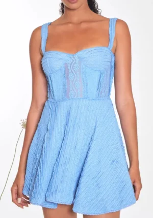 Charo Ruiz Mai Short Dress Blue Hot