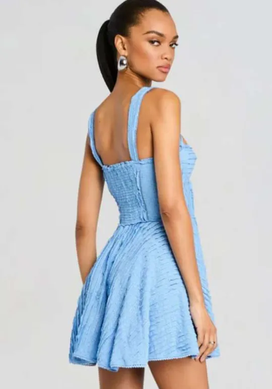 Charo Ruiz Mai Short Dress Blue Hot