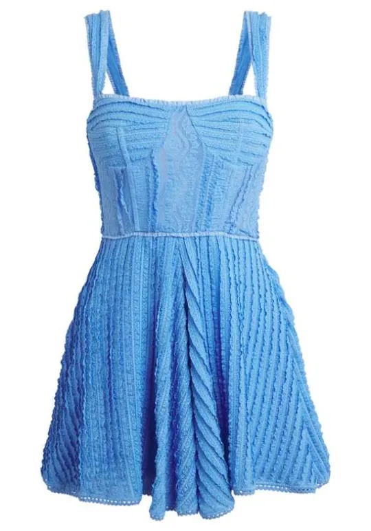 Charo Ruiz Mai Short Dress Blue Hot