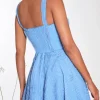 Charo Ruiz Mai Short Dress Blue Hot