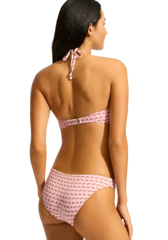 Seafolly Mala Ring Front Bandeau Bikini Blossom Discount