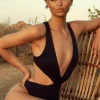 Agua Bendita Malibu Fera Swimsuit Black Fashion