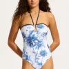 Seafolly Marbella Trim Halter Swimsuit New
