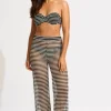 Seafolly Mesh Effect Beach Pant Black White/Black Hot