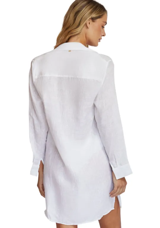 PQ Swim Millie Tie Cover Up Linen White Online