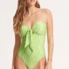 Seafolly Mod Squad Bandeau Swimsuit Discount