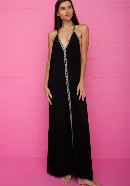 Pitusa Monochrome Pima Dress Black Clearance