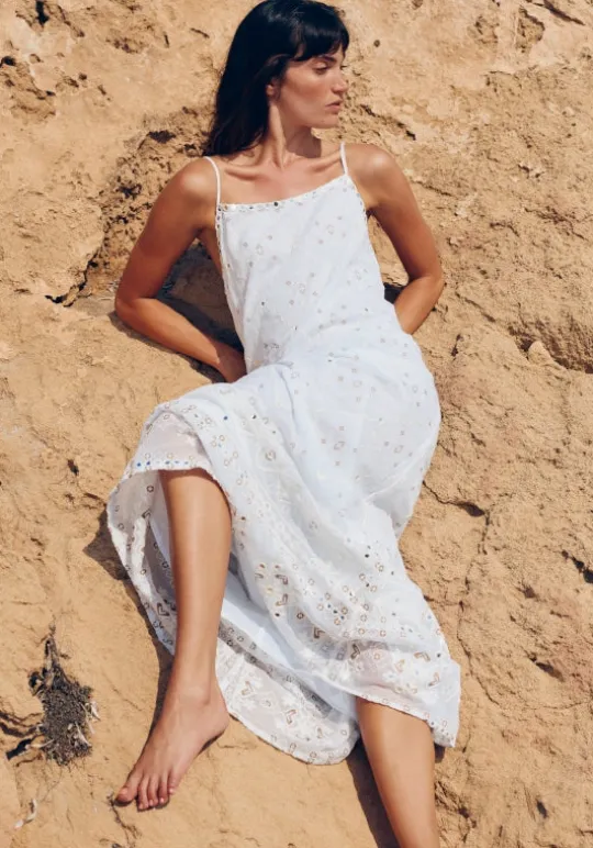 Juliet Dunn Mosaic Maxi Dress White Fashion