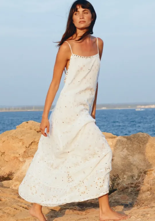 Juliet Dunn Mosaic Maxi Dress White Fashion