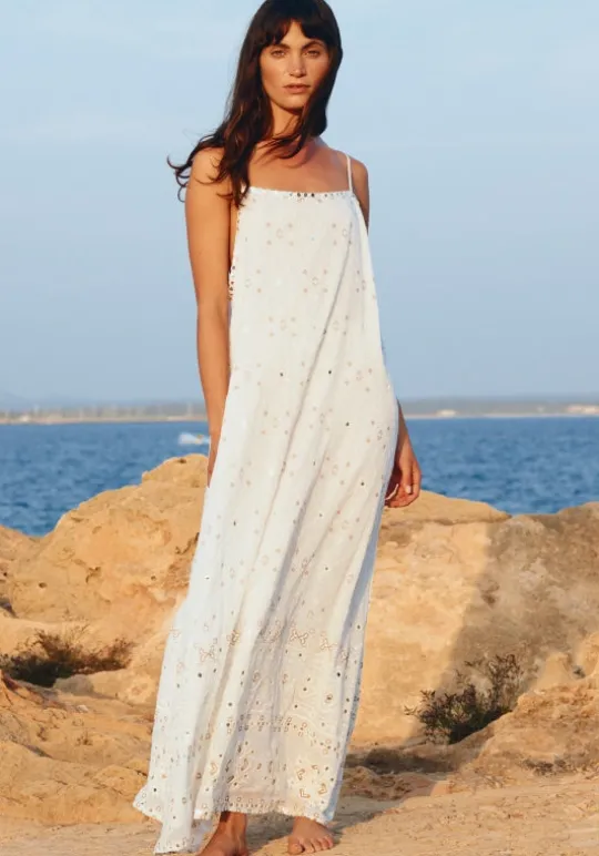Juliet Dunn Mosaic Maxi Dress White Fashion