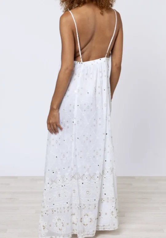 Juliet Dunn Mosaic Maxi Dress White Fashion