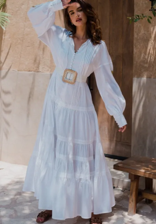 Sundress Nady Long Dress White Discount