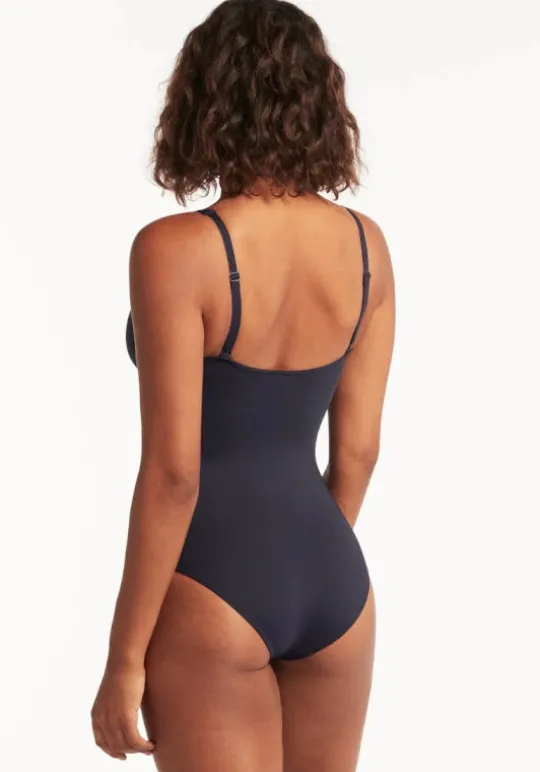 Sea Level Night Sky Cross Front Swimsuit Online