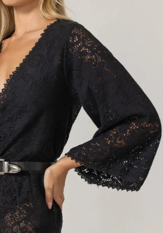 Miss June Oasis Romper Black New