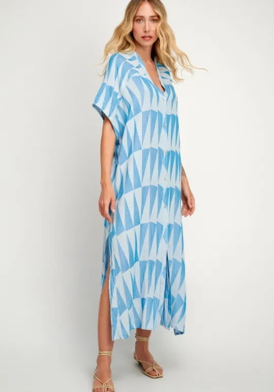 Pearl & Caviar Paros V Neck Kaftan Discount