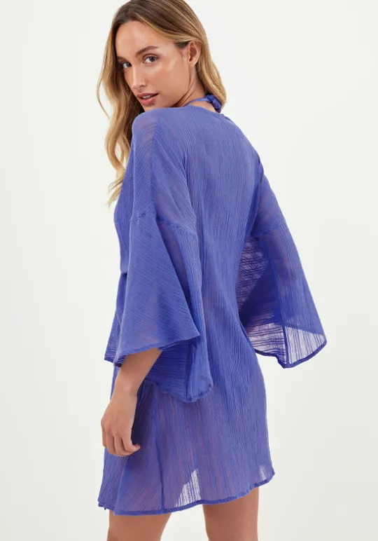 Vix Swimwear Perola Knot Cover Up Ethereal Blue Etheral Sale