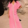 Pitusa Pima Abaya Kaftan Bubblegum Discount