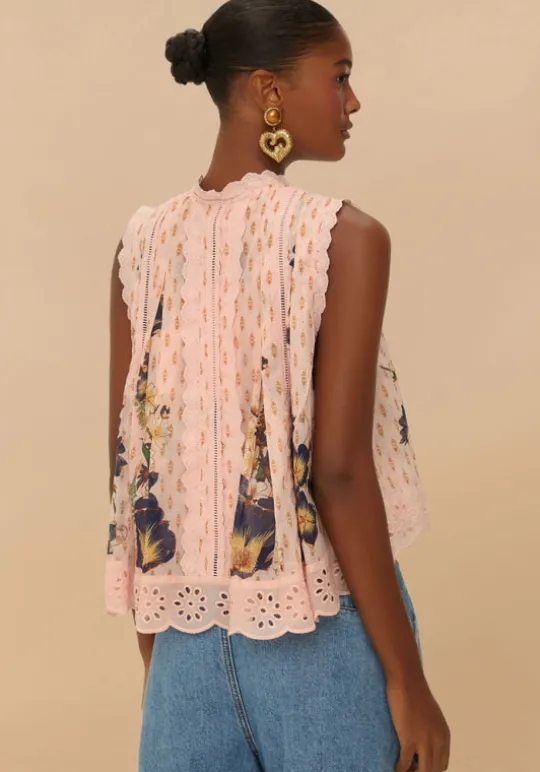 Farm Rio Pink Dream Garden Blouse PinkDream Fashion