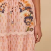 Farm Rio Pink Dream Garden Maxi Skirt Discount