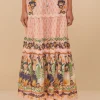 Farm Rio Pink Dream Garden Maxi Skirt Discount