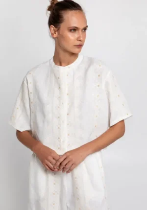 Greek Archaic Kori Pixel Blouse Clearance