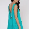 Juliet Dunn Poplin Low Back Dress Jade Fashion