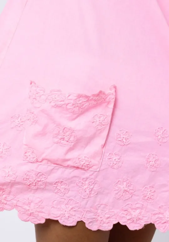 Juliet Dunn Poplin Low Back Dress Pink Grapefruit PinkGrapefruit Best