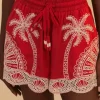 Farm Rio Palm Tree Shorts Red Outlet