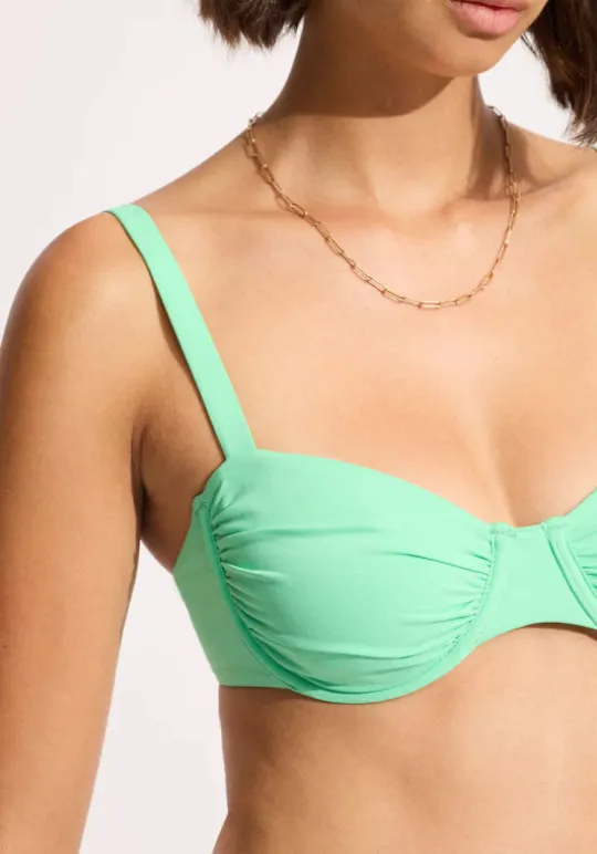 Seafolly Ruched Underwire Bikini Mint Fashion