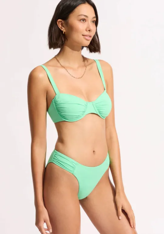 Seafolly Ruched Underwire Bikini Mint Fashion