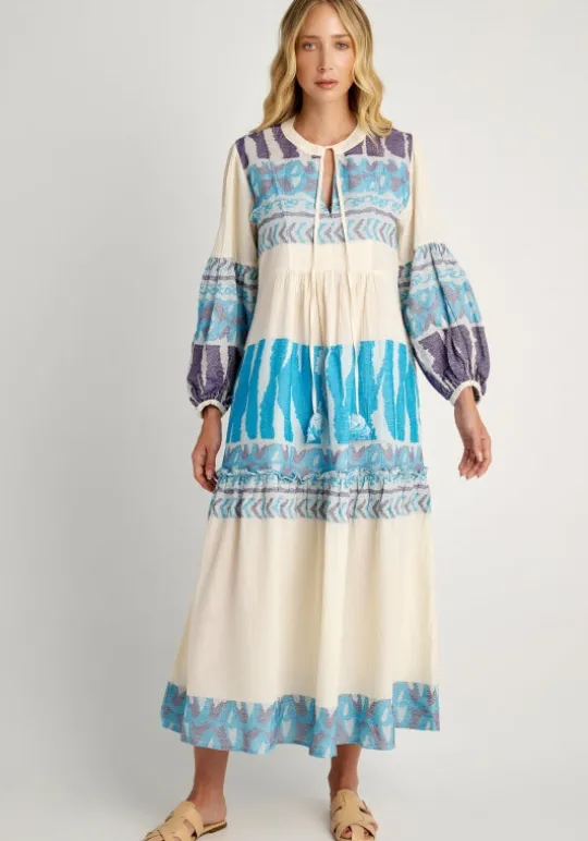 Pearl & Caviar Scorpios Maxi Dress Blue New