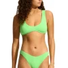 Seafolly Seadive Multi Fit Longline Bikini Summer Green SummerGreen New