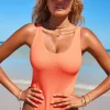 Seafolly Seadive Retro Swimsuit Peach Pink Online