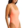 Seafolly Seadive Retro Swimsuit Peach Pink Online